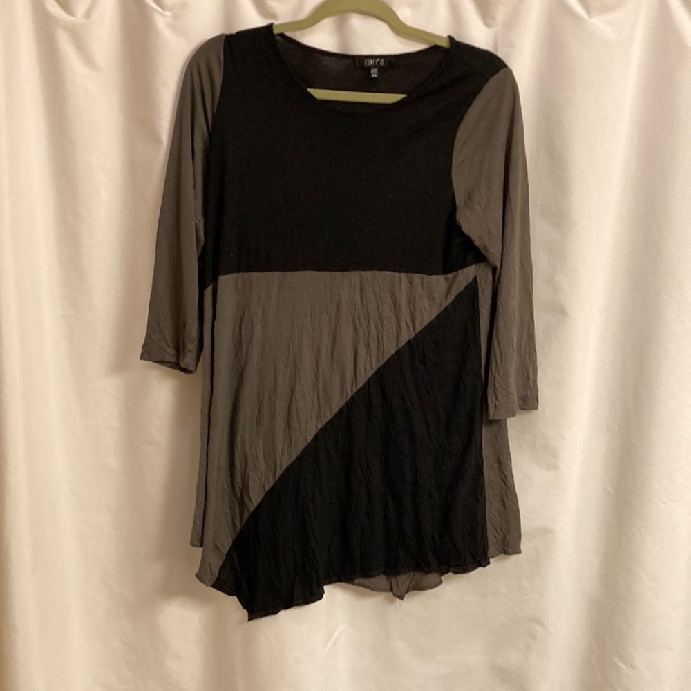 - Comfy USA Tunic Black and Olive Super Soft and Flowy XS (runs big)